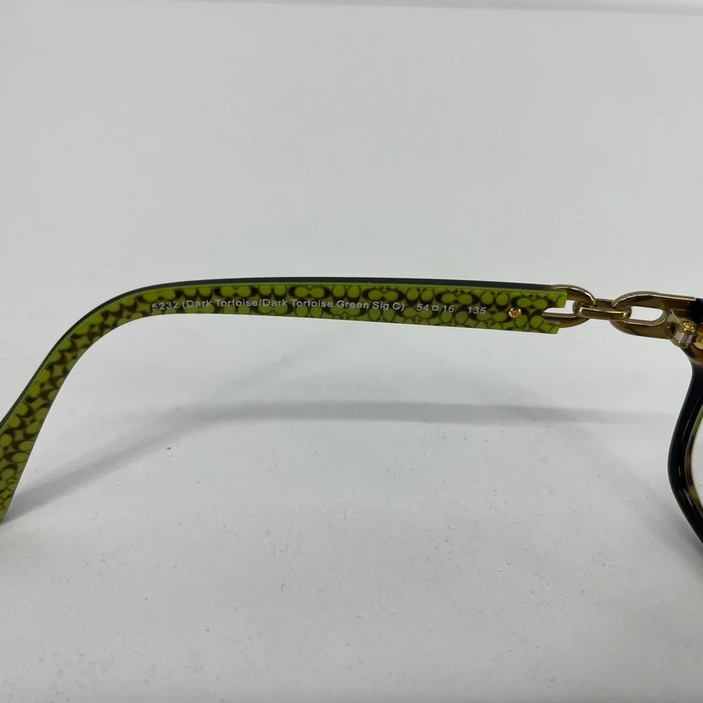 Coach HC 6052 Fannie Dark Tortoise Green Signature C Eyeglasses Frames 54-16-135